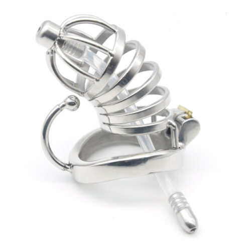 Male Chastity Device Cage Steel with urethral tube