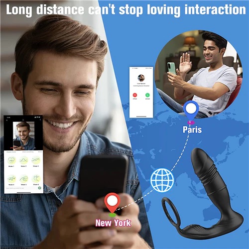 App & Remote Control 9 Thrusting & 9 Vibrating Anal Sex Toy