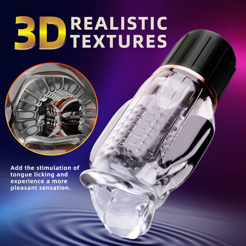 Men’s Licking Vibrating Heating Rechargeable Masturbator Sex Toy – 161 - Image 4